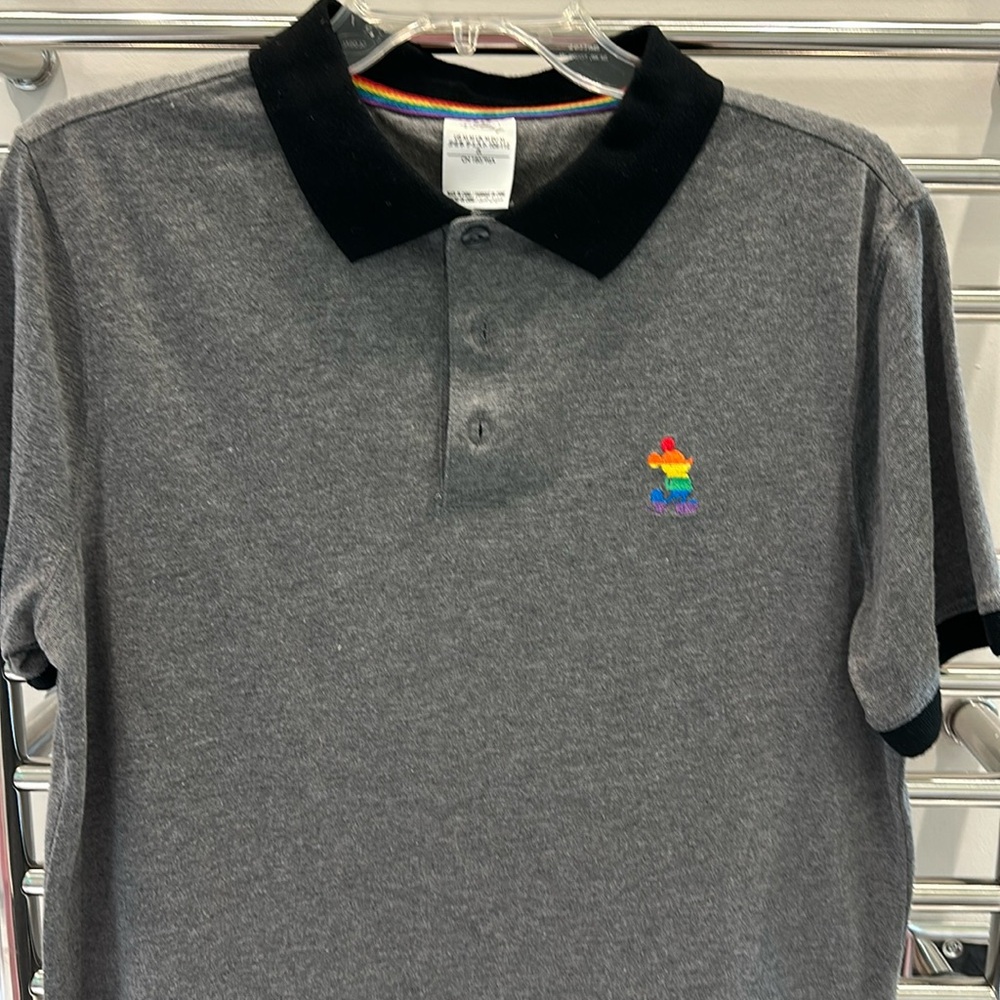 Disney Rainbow Mickey Polo, Fits like a Small